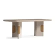 front view of beige table