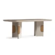 front view of beige table