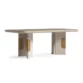 front view of beige table