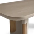 close view of rounded table top edge