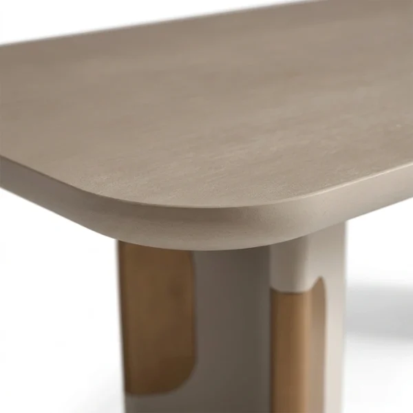 SoftPier Dining set - Table (7) close view of rounded table top edge