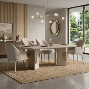 6 seater dining set in modern dining room