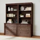 brown wooden bookshelf cabinet in simple background