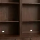 close view of flutted pannel between shelves