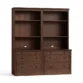 front view of bookcase in white background