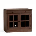 brown cabinet angled view