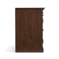 side profile view of brown cabinet