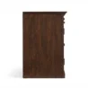 side profile view of brown cabinet