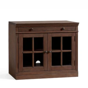 brown cabinet angled view
