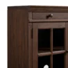 close view of upper drawer of cabinet