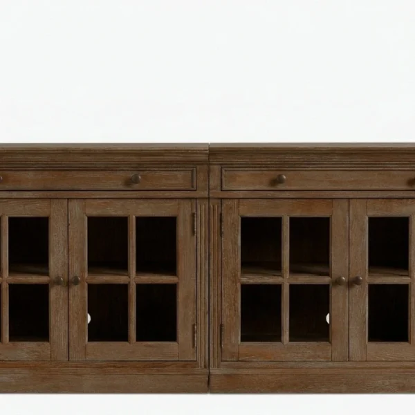 Stalwart Grand Media Console - brown (8)_ middle drawers of media console