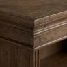 showing media console shelf top edge