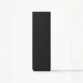 Side profile of black cane wardrobe cabinet, 100cm size, clean modern silhouette on white background.