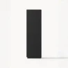 Side profile of black cane wardrobe cabinet, 100cm size, clean modern silhouette on white background.