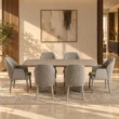 SoftPier 6-seater dining set arranged in a bright garden setting