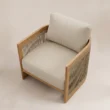 Meridian lounge chair viewed from above with removable seat and back cushions