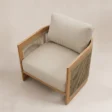 Meridian lounge chair viewed from above with removable seat and back cushions