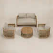 Meridian 4-piece outdoor sofa arrangement viewed from above