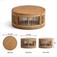 Meridian coffee table dimensions, 32 inches diameter and 16 inches high