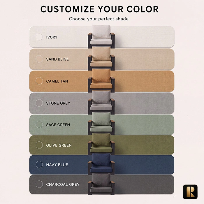 quartz-dining-chair-upholstery-color-options-view. Upholstery colour options for the Quartz outdoor dining chair