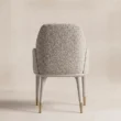 Rear view of the SoftPier upholstered dining armchair