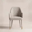 SoftPier upholstered dining armchair, front view