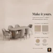 SoftPier dining set finish and upholstery customization options