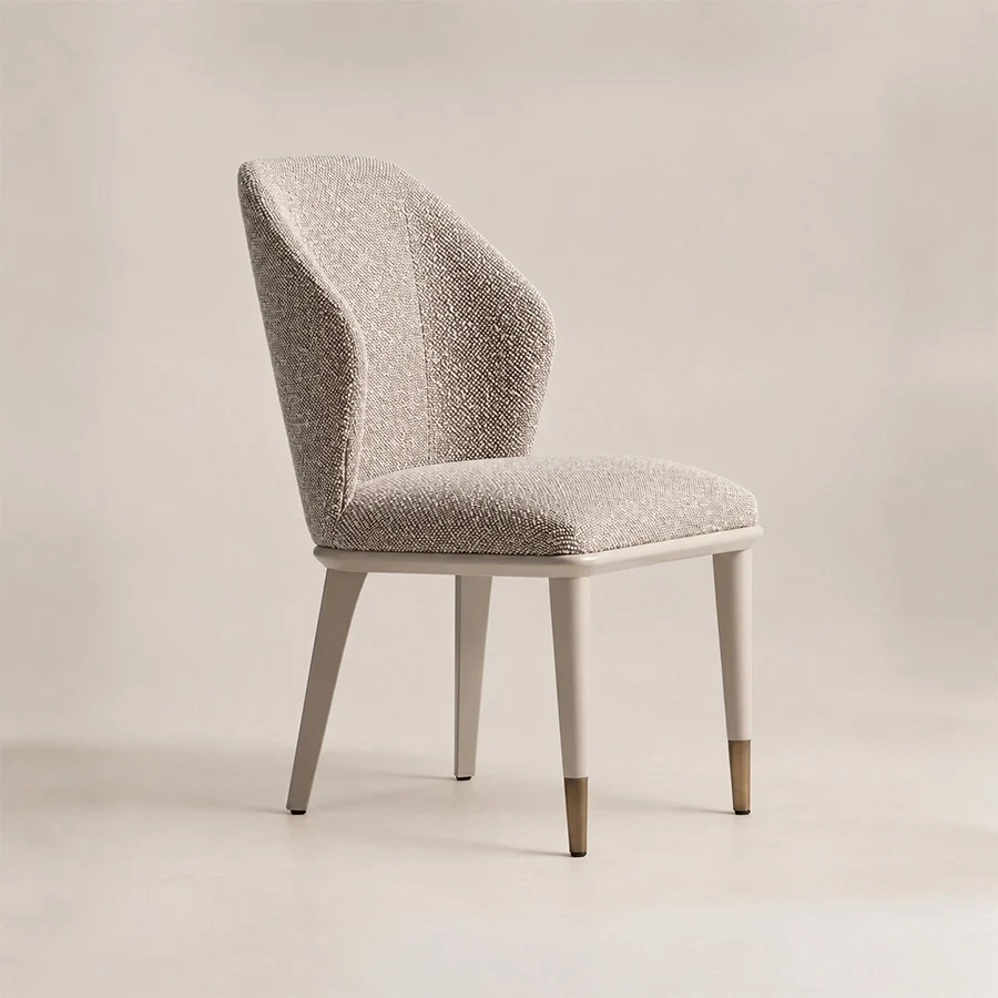 softpier-dining-side-chair-angle-view. SoftPier upholstered side chair shown from an angled view