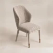 SoftPier dining side chair with curved upholstered back