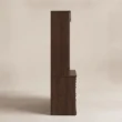 Side view of Stalwart Bookshelf Cabinet 70-inch in Brown Wash