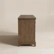Side view of Stalwart Media Console 70-inch in Brown Wash