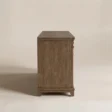 Side view of Stalwart Media Console 70-inch in Brown Wash