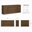 Stalwart Media Console dimensions showing 70-inch width, 21-inch depth and 29-inch height