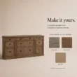 Stalwart Media Console finish options in Grey Wash, Brown Wash and SeaDrift