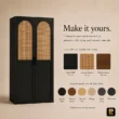 Tressel wardrobe finish, cane and colour customization options