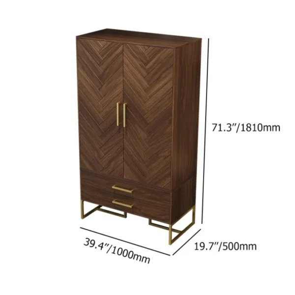 Brunel Wardrobe (9) Brunel wardrobe size dimensions diagram with height, width and depth measurements