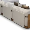 back view showing beige covers of modular sofa