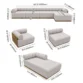dimensions of modular sofa