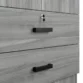 Close-up of the ribbed wood texture and premium foil-coated finish on the Frost modern 2 door wardrobe.