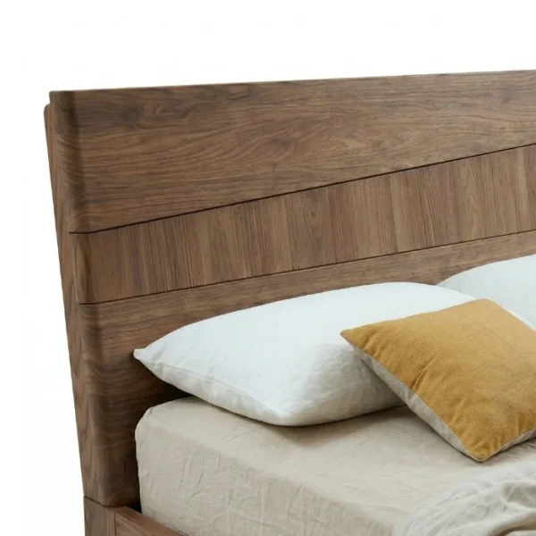 HalloWood Bed Set - bed (4)_ close view of wooden headboard