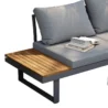 close view of end seating of sectional sofa