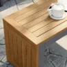 close view of coffee table side edge