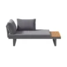 front view of right module of grey sectional sofa