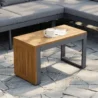 coffee table angled view in outdoor seating