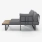 side profile view of sectional outdoor sofa