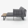 side profile view of sectional outdoor sofa