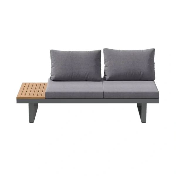 Kade Outdoor Sectional sofa (8) front view of left module with 2 cushions