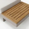 close view of rust and water proof teak wood