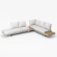 angled view of sectional sofa