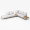 angled view of sectional sofa